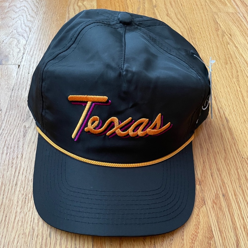 NWT! Bad Birdie Black Cap with Embroidered Texas Logo